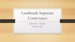 Landmark Supreme Court cases