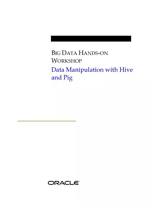 Data Manipulation with Hive