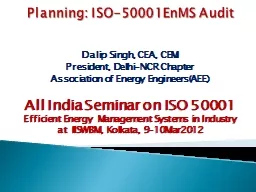 Planning: ISO-50001EnMS Audit