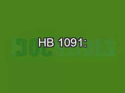 HB 1091:
