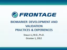 Biomarker Development and Validation