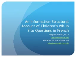 An Information-Structural Account of Children’s Wh-In Sit