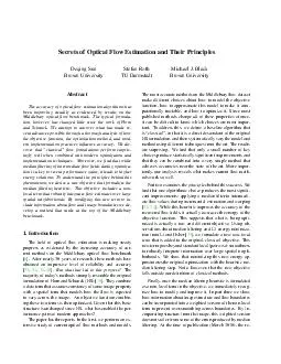 Secrets of Optical Flow Estimation and Their Principles Deqing Sun Brown University Stefan