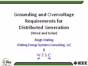Grounding and Overvoltage Requirements for Distributed Generation Wind and Solar Reigh