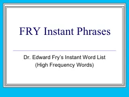 FRY Instant Phrases