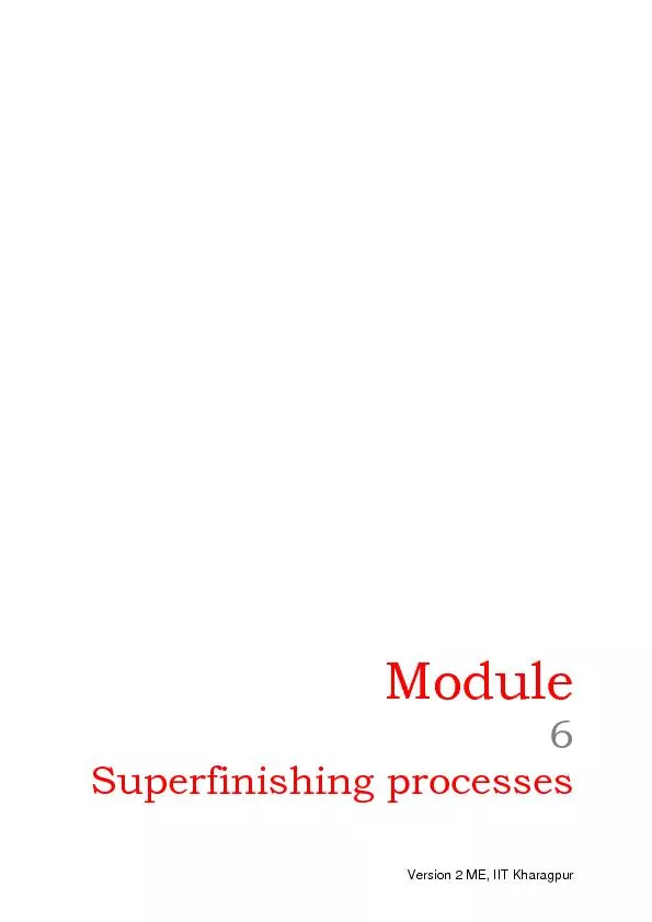 Superfinishing processes, Honing, Lapping and Superfinishing