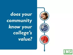 does your community know your college’s value?