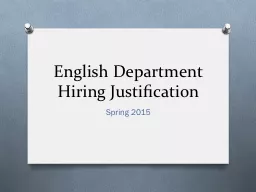 English Department Hiring Justification