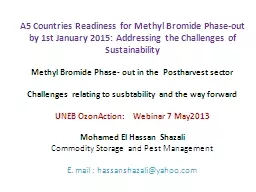 A5  Countries Readiness for﻿ Methyl Bromide Phase-out by