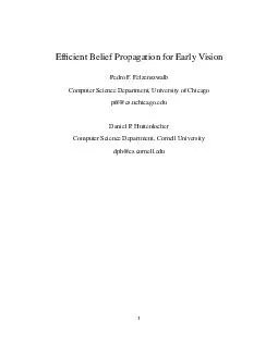 Efcient Belief Propagation for Early Vision Pedro F