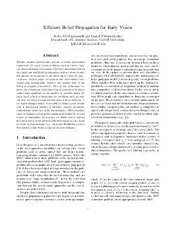 Efcient Belief Propagation for Early Vision Pedro F