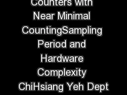 Designs of Counters with Near Minimal CountingSampling Period and Hardware Complexity
