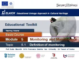 Educational Linkage Approach In Cultural Heritage