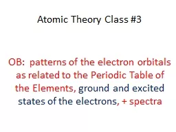 Atomic Theory Class #3