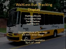 WaitLess Bus Tracking