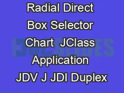 Radial Direct Box Selector Chart  JClass Application JDV J JDI Duplex