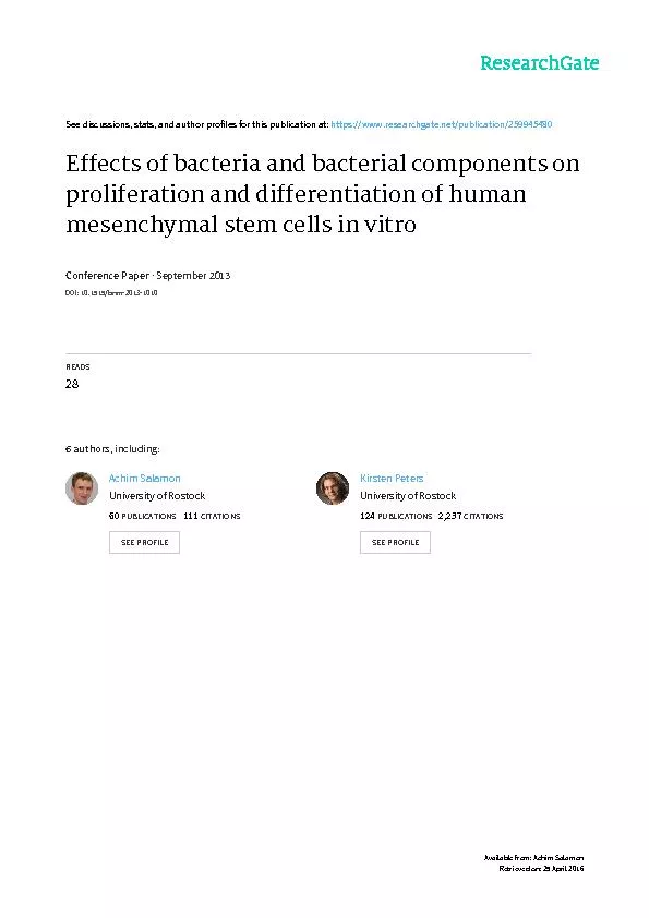 Einfluss von Bakterien und bakteriellen