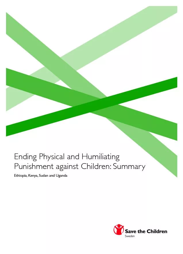 Ending Physical and Humiliating Punishment against Children: SummarySa