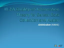 I1.2 A Quality-of-Information Theory for Sensor Data Collec