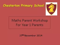 Maths Parent Workshop