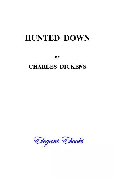 HUNTED  DOWN  BY CHARLES  DICKENS