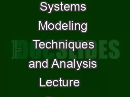 Water Resources Systems Modeling Techniques and Analysis Lecture   Course Instructor 