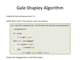 Gale-Shapley Algorithm
