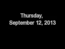 Thursday, September 12, 2013