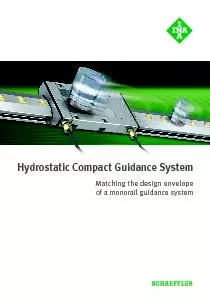Hydrostatic compact guidance systemAccuracyLocating heights andcorner