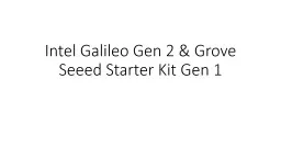 Intel Galileo Gen 2 & Grove