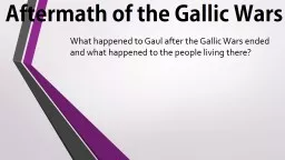 Aftermath of the Gallic Wars