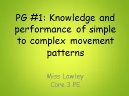 PG #1: Knowledge