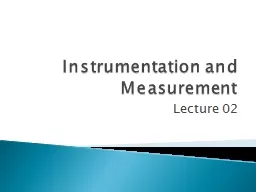 Instrumentation and Measurement