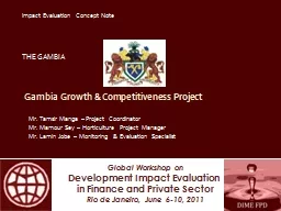 Gambia Growth & Competitiveness Project