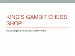 King’s Gambit Chess Shop