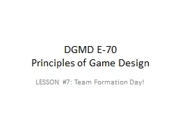 LESSON #7: Team Formation Day!
