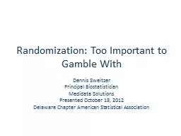 Randomization: Too Important to Gamble With