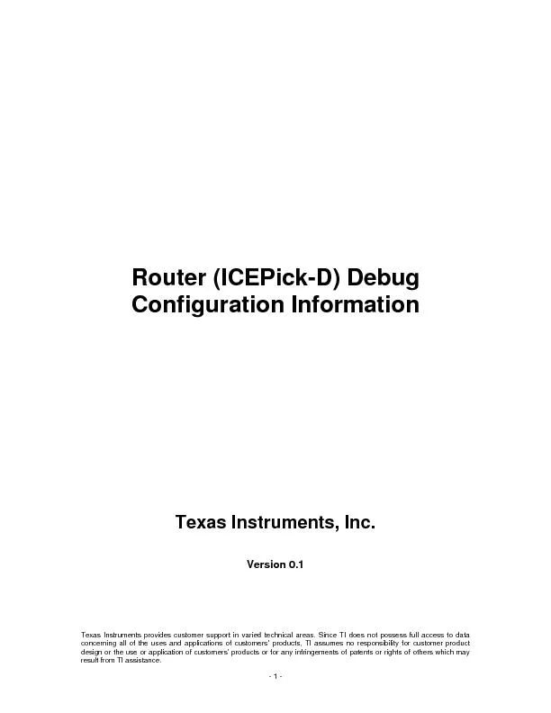 Texas Instruments provides customer support in varied technical areas.