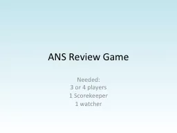 ANS Review Game