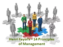 Henri Fayol’s – 14 Principles