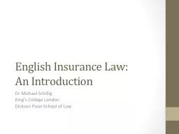 English Insurance Law: