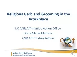 Religious Garb and Grooming in the Workplace