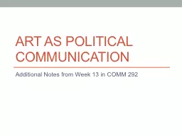 Art as political communication
