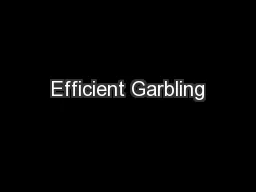 Efficient Garbling