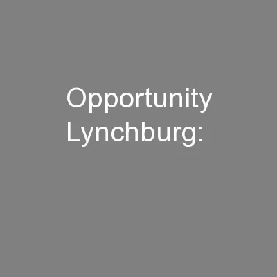 Opportunity Lynchburg: