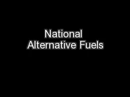 National Alternative Fuels