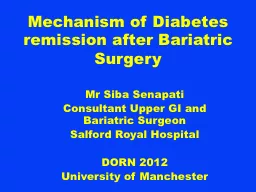 Mechanism of Diabetes remission after Bariatric Surgery