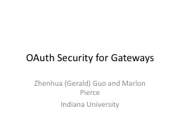 OAuth Security for Gateways