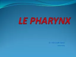 LE PHARYNX