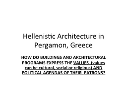 Hellenistic Architecture in